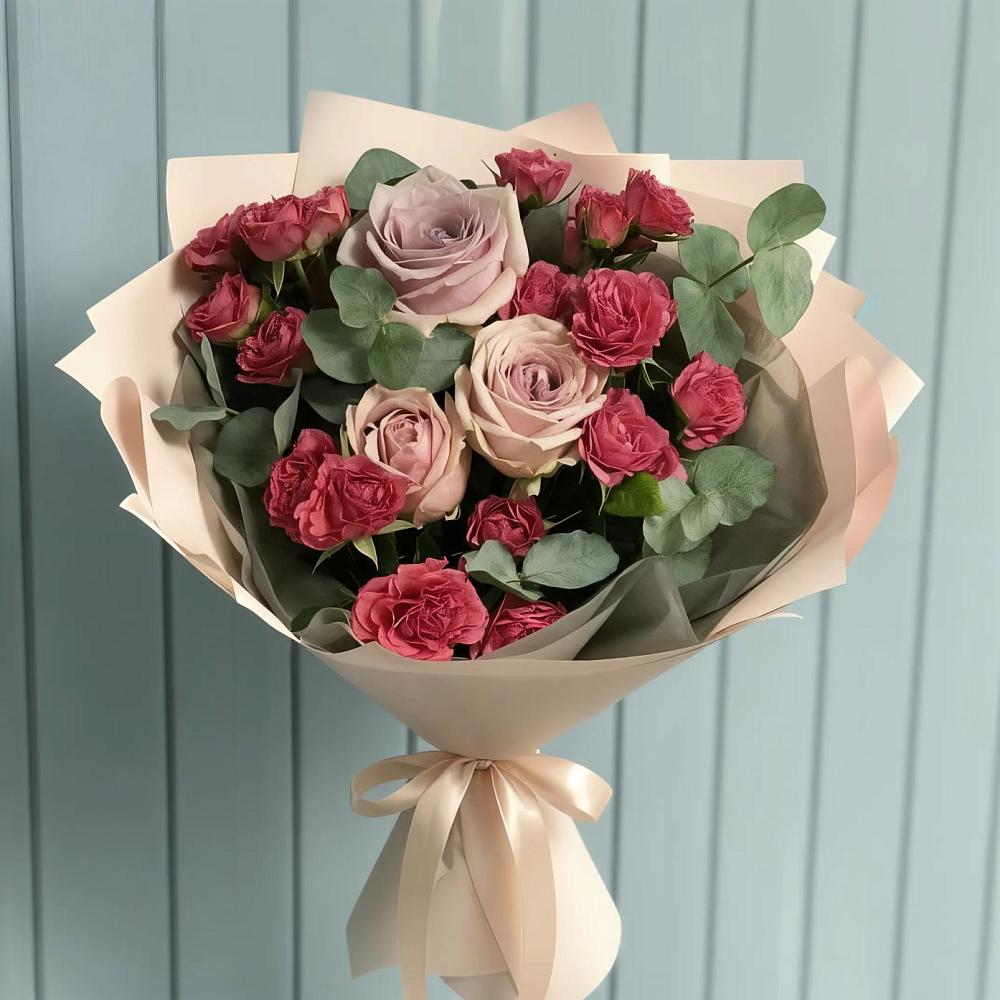 Букет цветов из: Гвоздики и Розы в Аркадаке