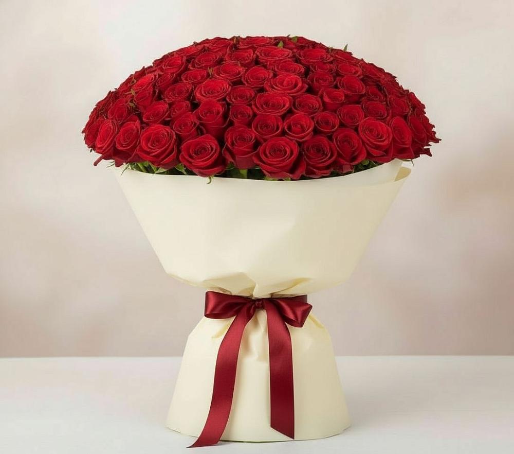 Букет 101 Красная роза Милано в Аркадаке