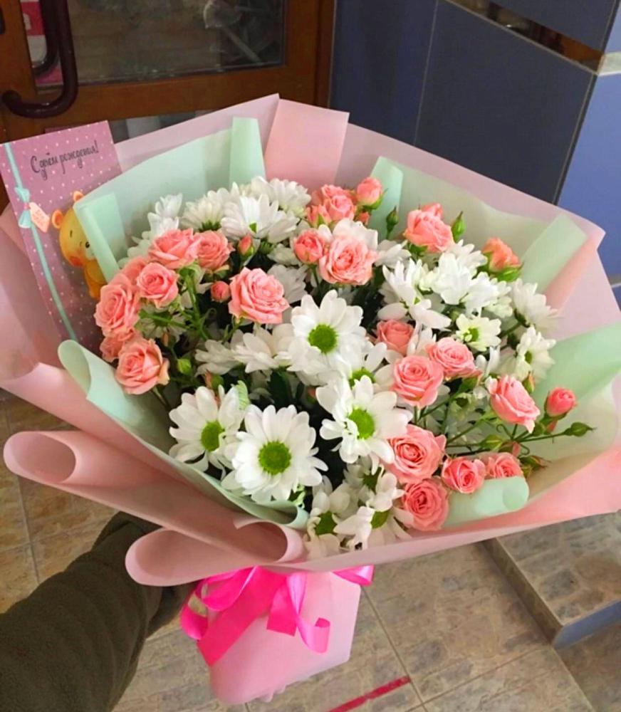 Букет цветов из: Розы и Хризантемы в Аркадаке