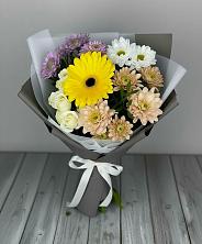 Букет цветов из:  Розы, Герберы и Хризантемы в Аркадаке