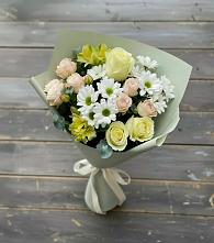 Букет цветов из:  Альстромерии, Розы и Хризантемы в Аркадаке