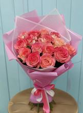 Букет 15 Розовых роз Равель в Аркадаке